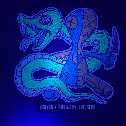 Niko Cray X Muller Glass X Lili’s Glass Blue & Green Snake Moodmat