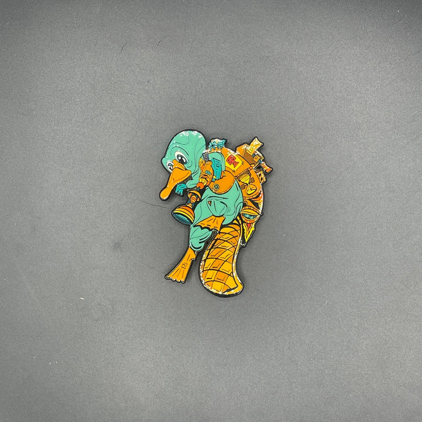FF Studios X C.B.C. Space Traveling Rocket Male Platypus Pin LE40