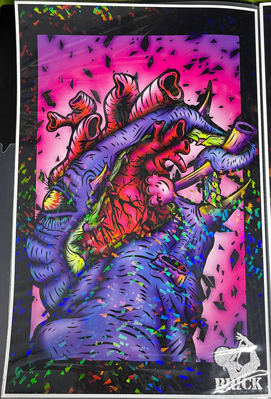 Brick A Monster Has My Heart Holographic Print