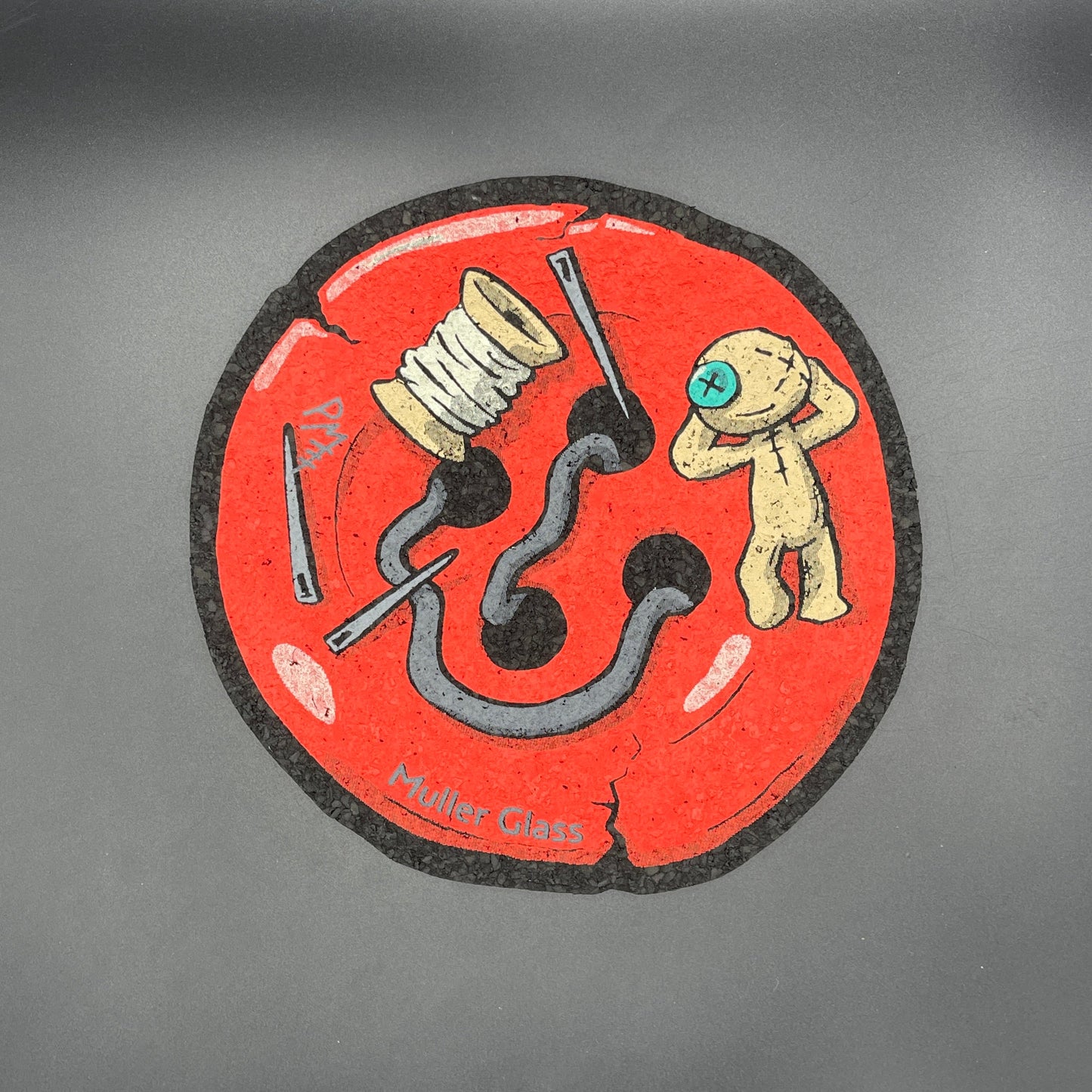Muller Glass Red Button Moodmat