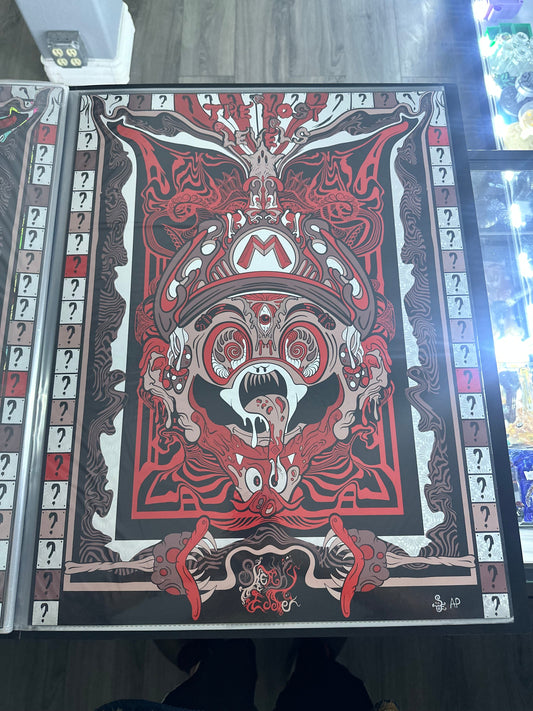 Sketchy Eddie Lost Levels Lava Foil Print