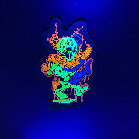 Hippie Hussle Trippy Rainbow Bear Moodmat